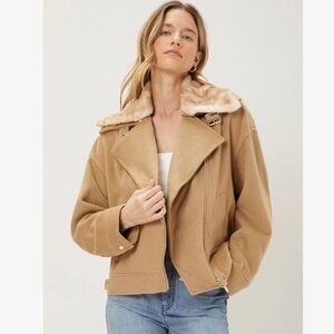 MOTF Wool Blend Biker Moto Jacket - NWT